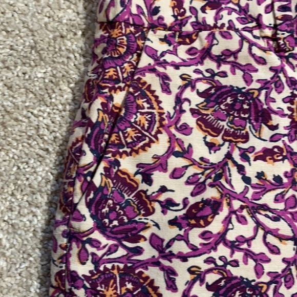 LOFT SHORTS SZ 4. Purple, orange, beige. - Picture 2 of 5